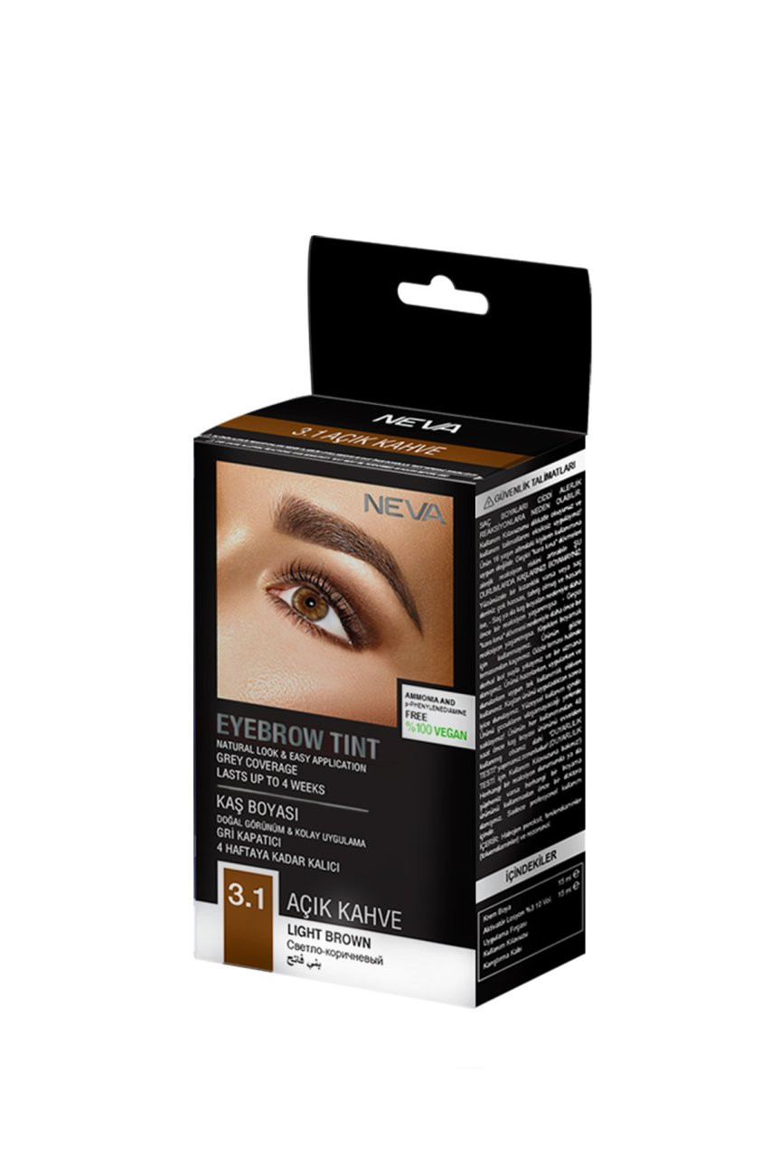 Light brown eyebrow tint
